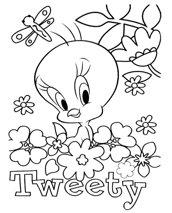 Tweety Canary Coloring Page