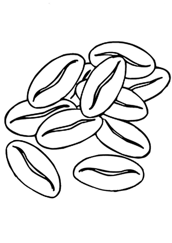 Coffee Beans Coloring Page