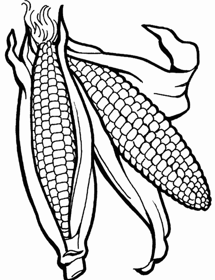 Ears Of Corn Coloring Pages