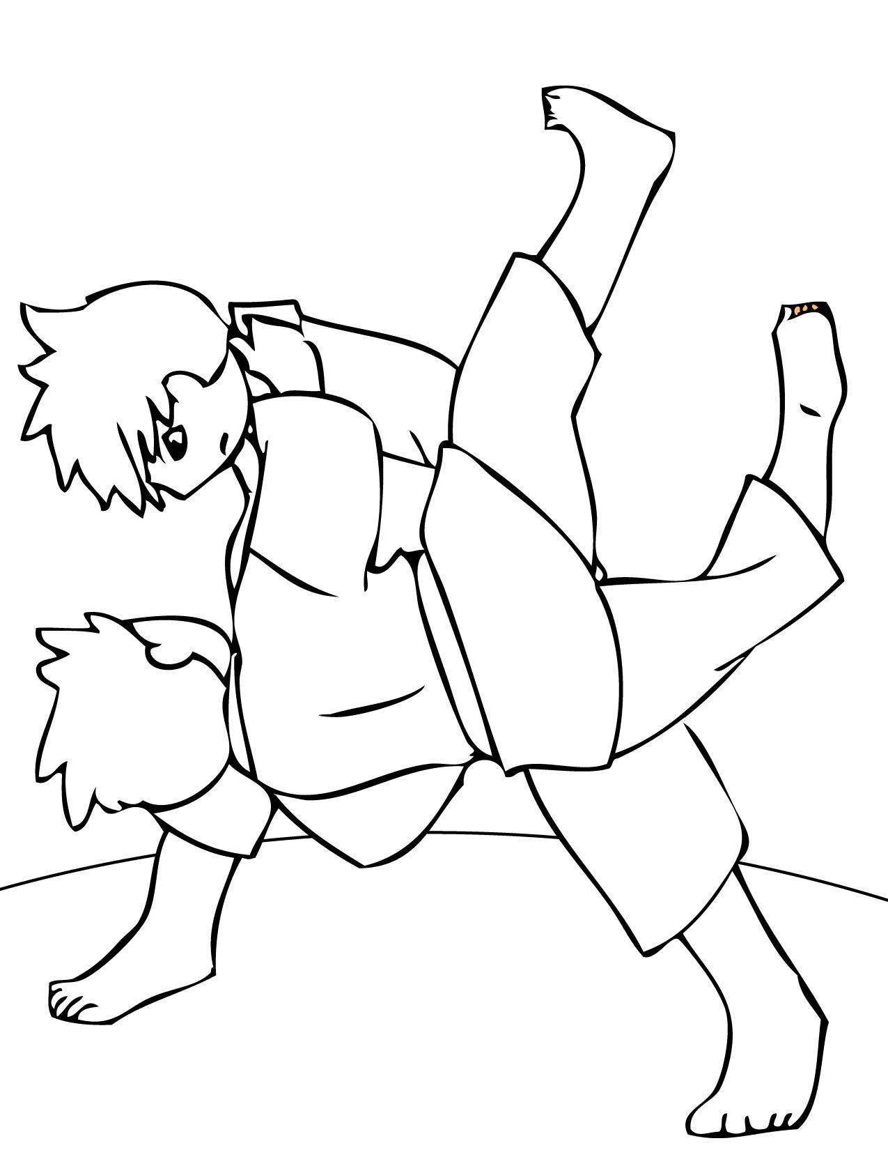 Easy Martial Arts Coloring Pages