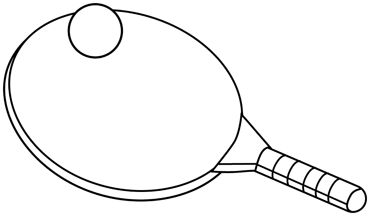Easy Ping Pong Coloring Page