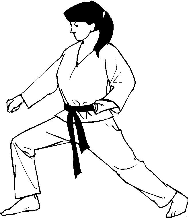 Female Martial Arts Coloring Pages