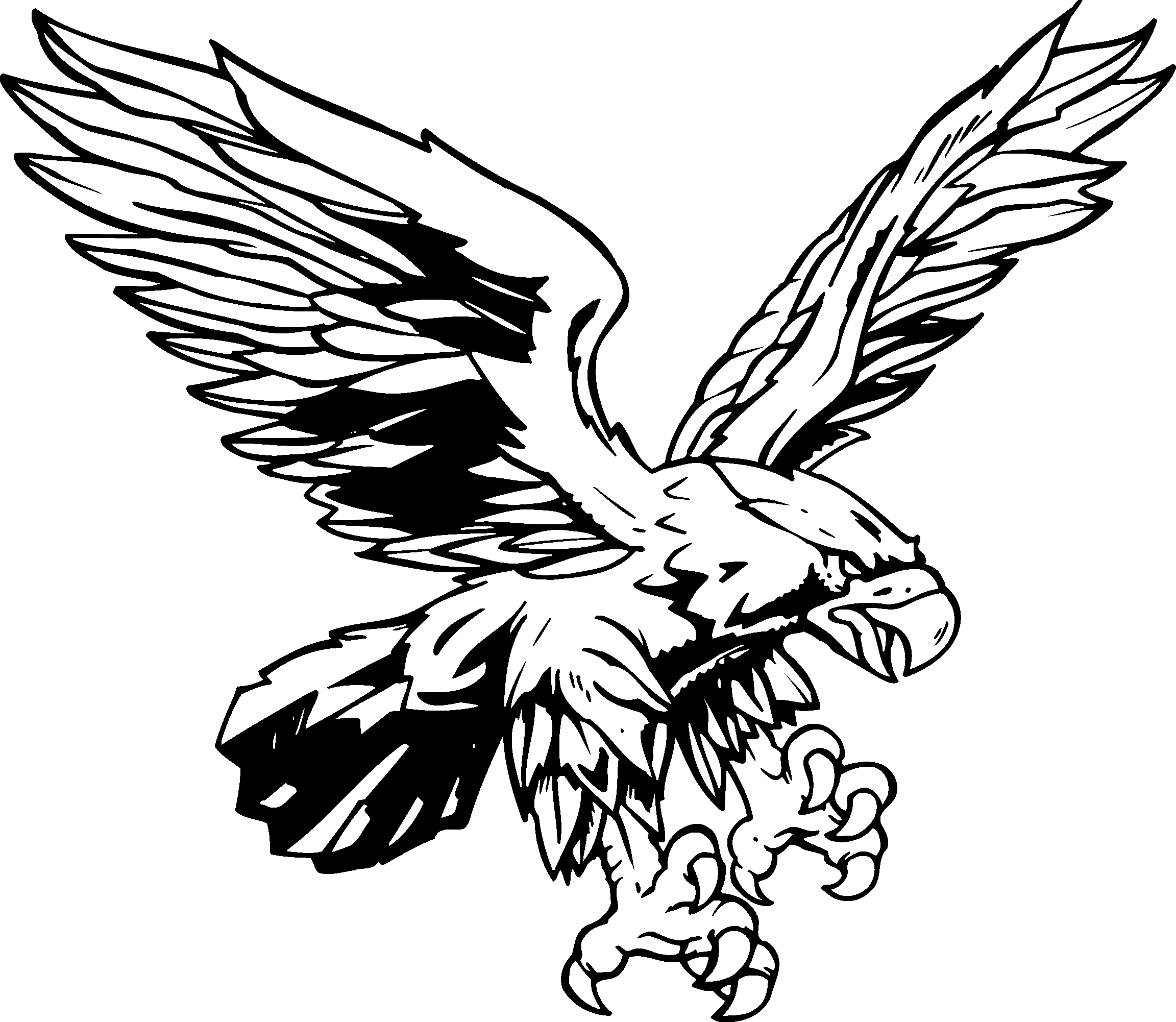 Flying Hawk Coloring Pages