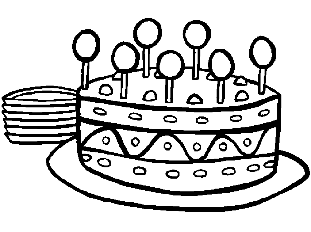 Fun Cake Coloring Pages