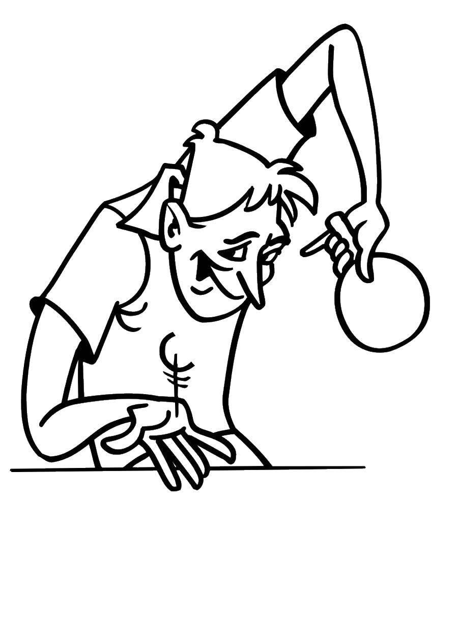 Funny Ping Pong Coloring Pages