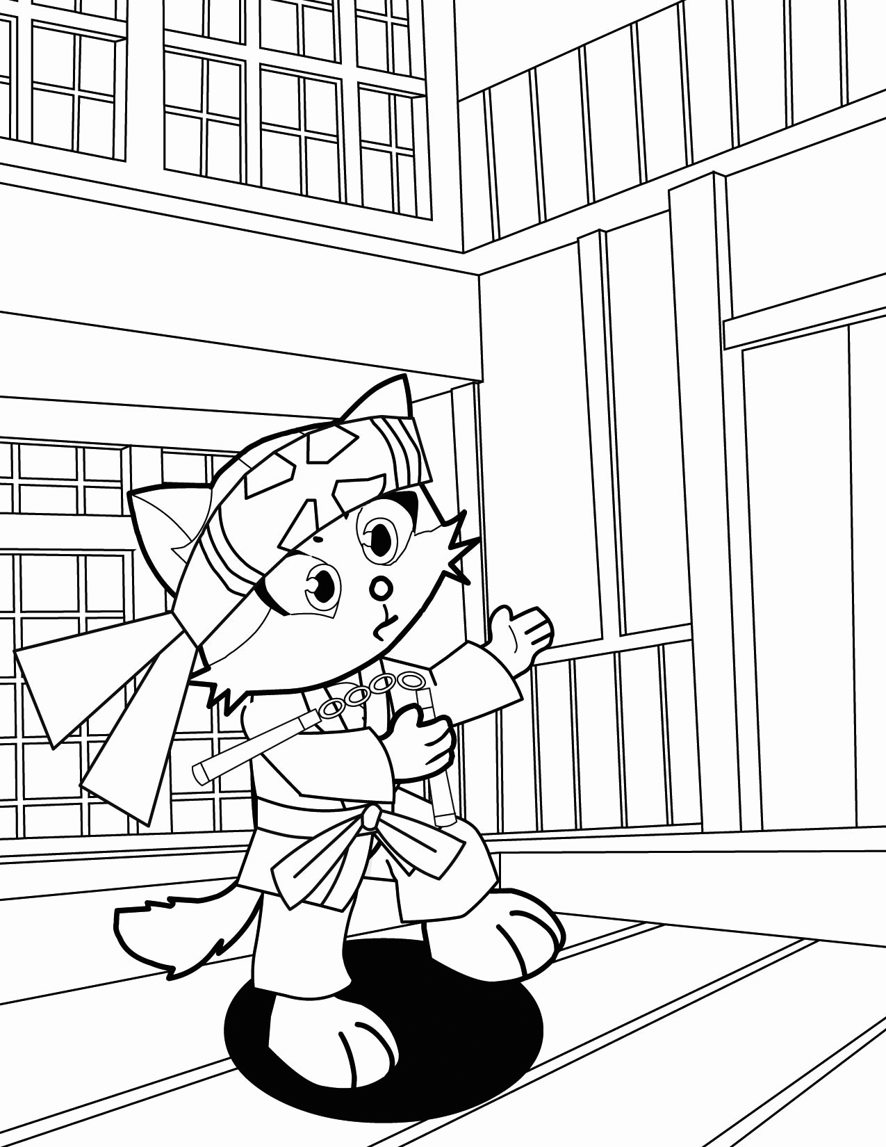 Kitty Martial Arts Coloring Pages