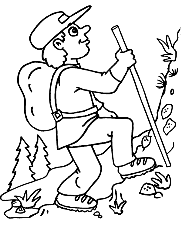 mountain climber coloring pages