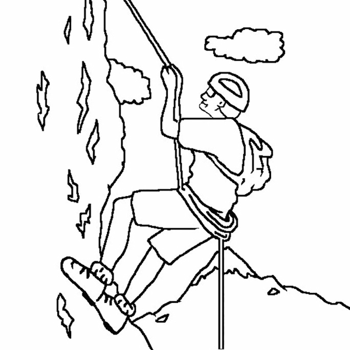 Mountain Climbing Coloring Pages