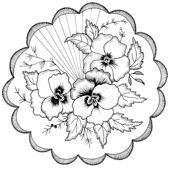 Pansy Coloring Page