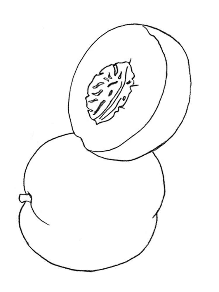 Peach Printable Coloring Page