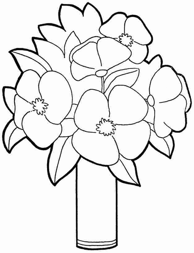 Petunia Bouquet Coloring Page