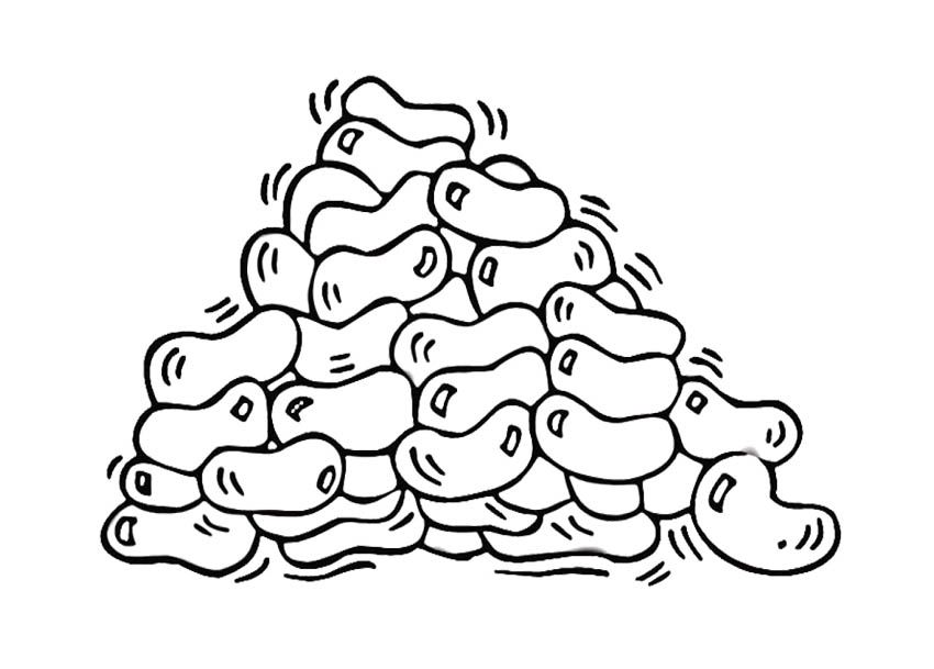 Pile Of Beans Coloring Page