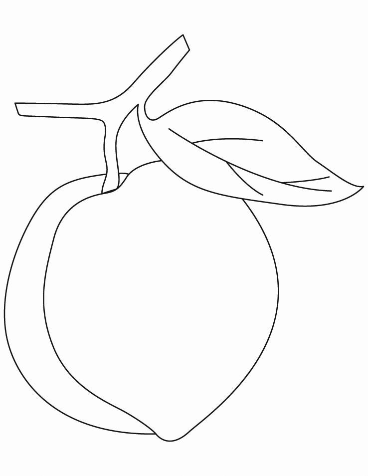 Simple Peach Coloring Pages