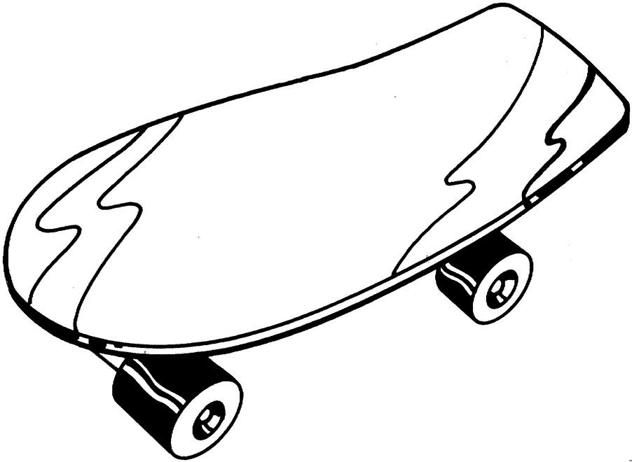 Skateboard Coloring Page