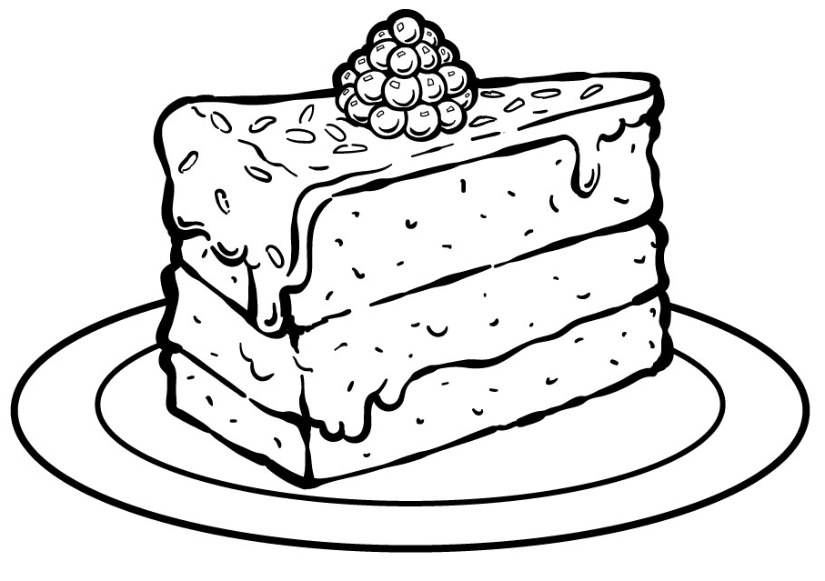 Slice Of Cake Coloring Page