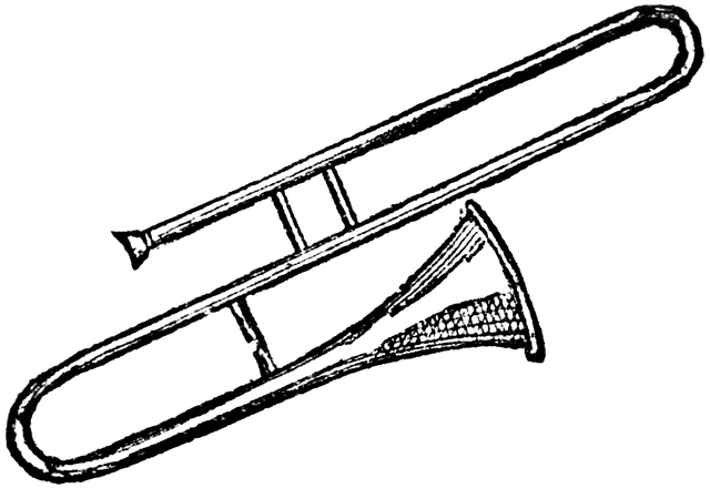 Trombone Instrument Coloring Pages
