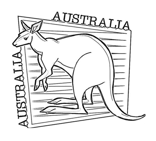 Australia Printable Coloring Sheet