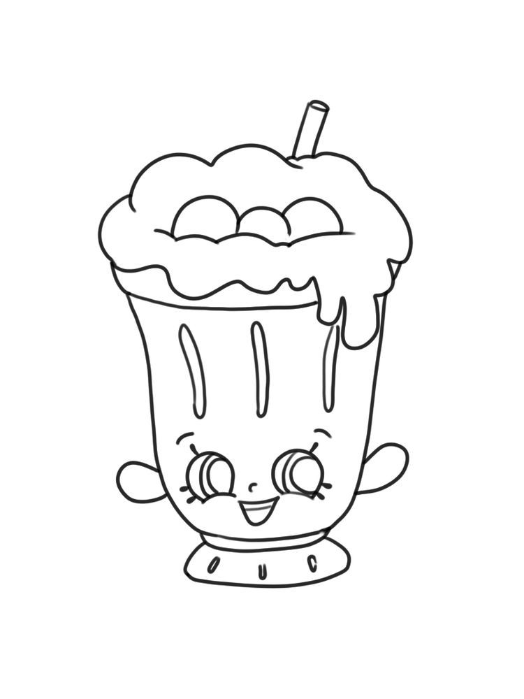 Milkshake Coloring Page - Desenho Para Colorir Milk Shake - Free  Transparent PNG Clipart Images Download