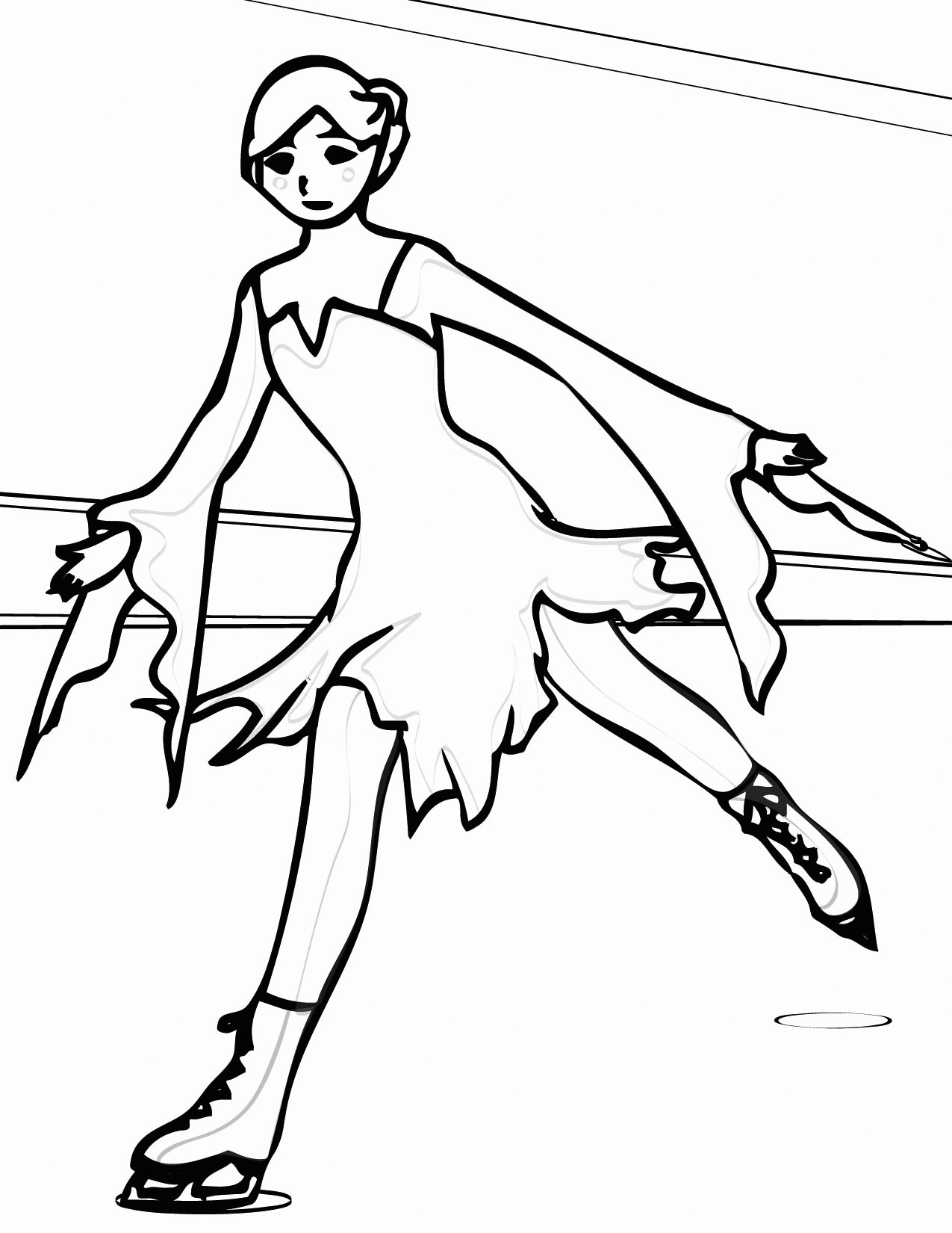 Ice Skater Coloring Page