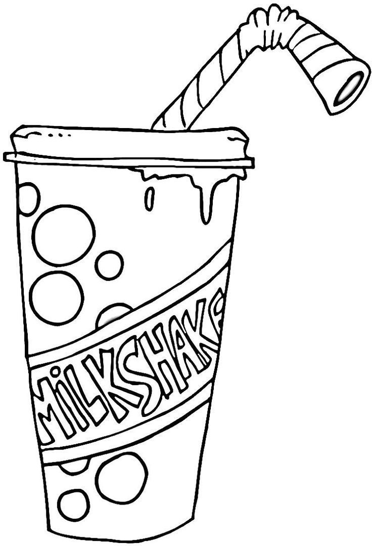 Milkshake Coloring Page