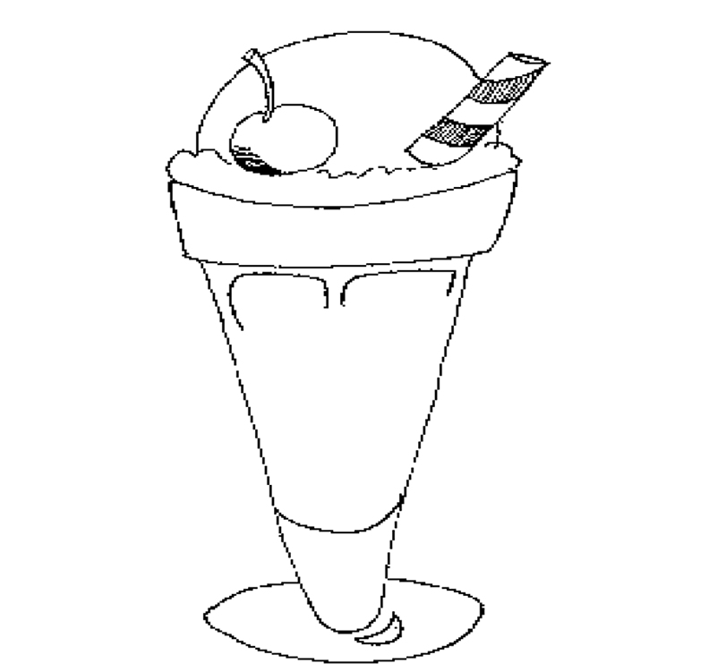 Milkshake In A Glass Coloring Pages