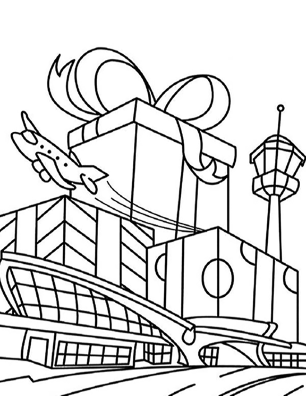 Airport Coloring Pages