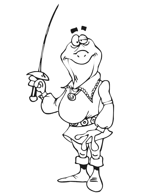 Cartoon Fencing Animal Coloring Pages