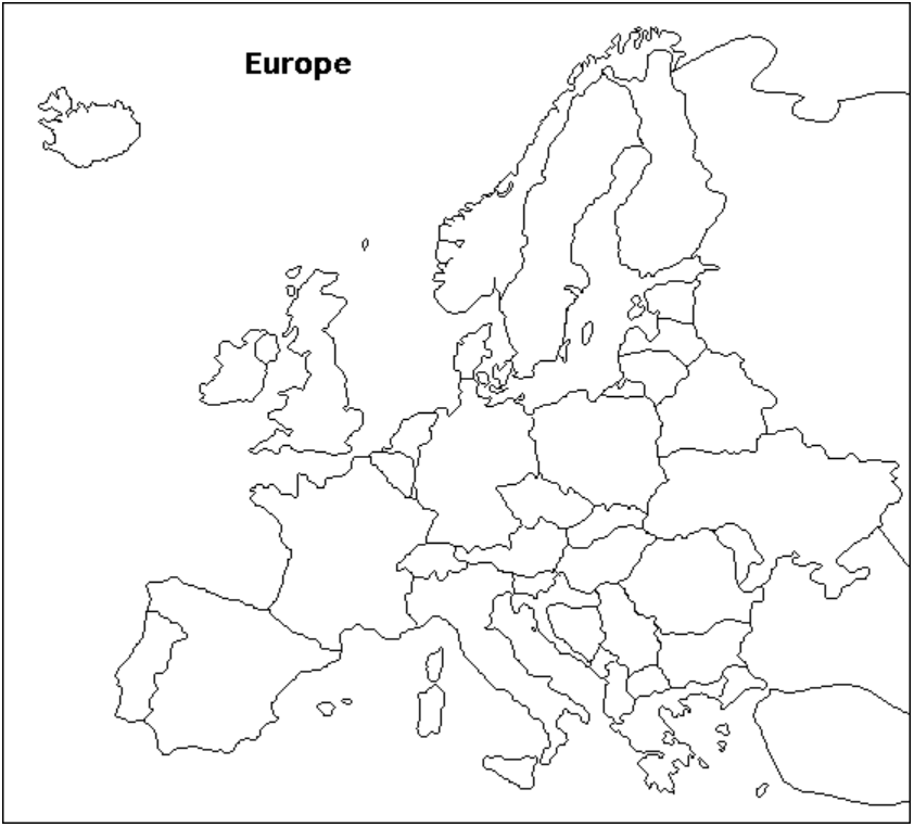 Europe Map Unlabeled Worksheet