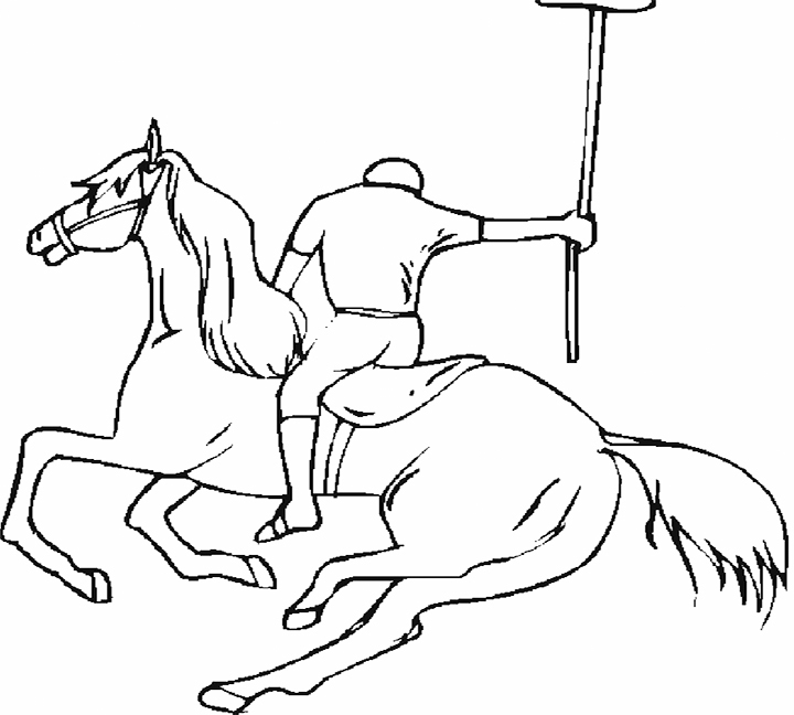 Horse Polo Coloring Pages