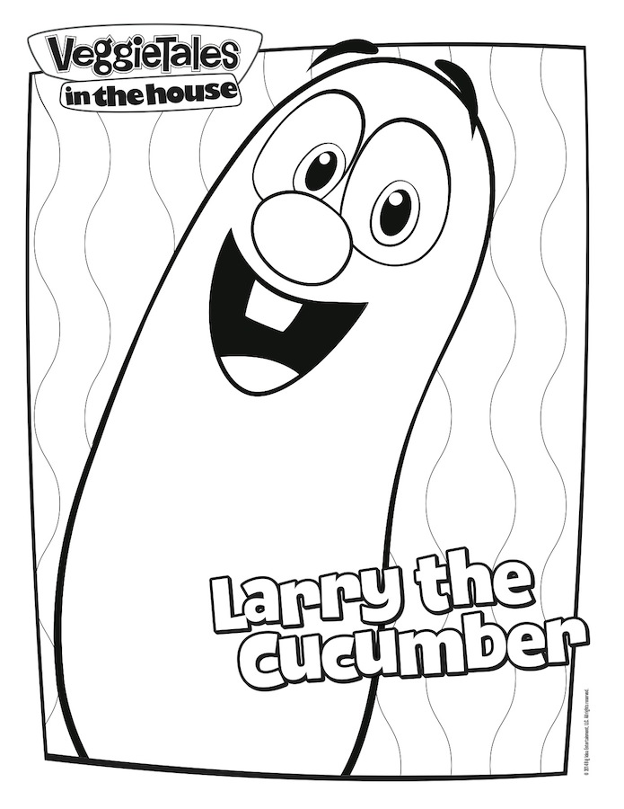 Larry The Cucumber Coloring Pages