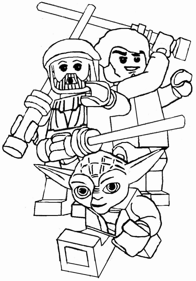 Lego Obi Wan Coloring Page