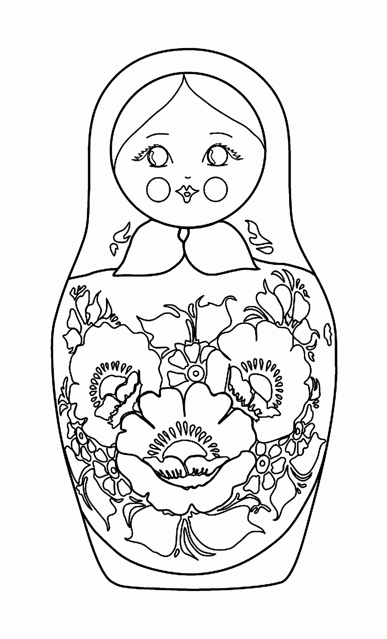 Russian Doll Coloring Pages