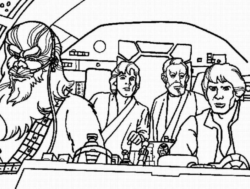 Star Wars Characters Coloring Page