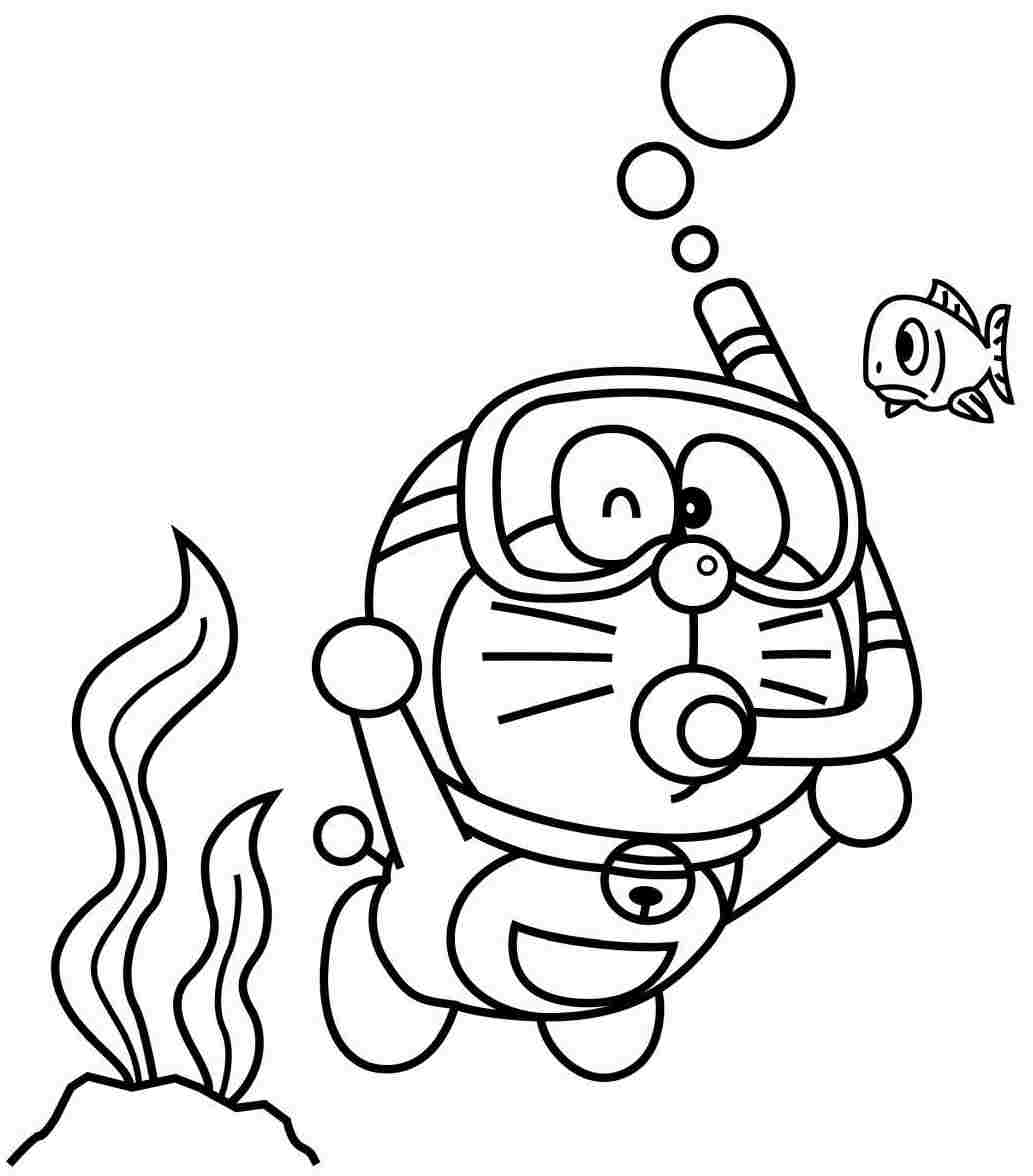 Water Sports Scuba Diving Coloring Page
