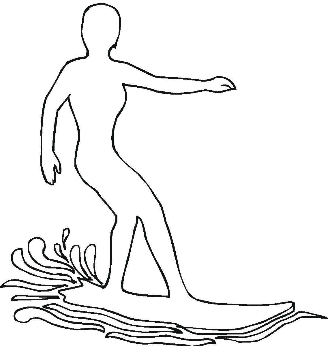 Water Sports Surfing Coloring Page