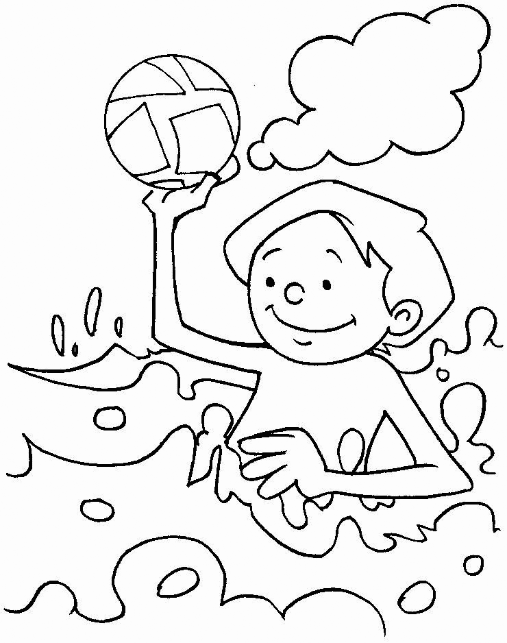 Water Volleyball Coloring Page