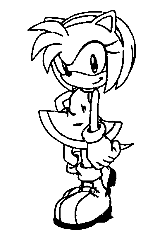 Amy Rose Coloring Pages Printable for Free Download