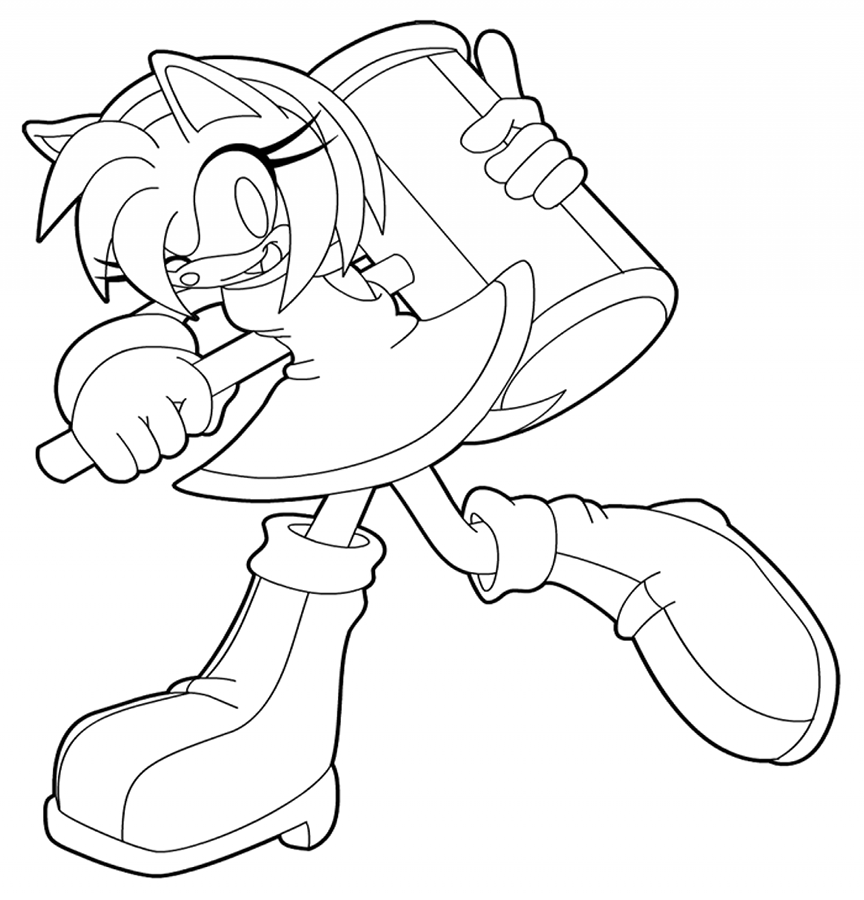 Free Printable Sonic Amy Rose Pdf Coloring Page  Rose coloring pages,  Coloring pages, Hedgehog colors