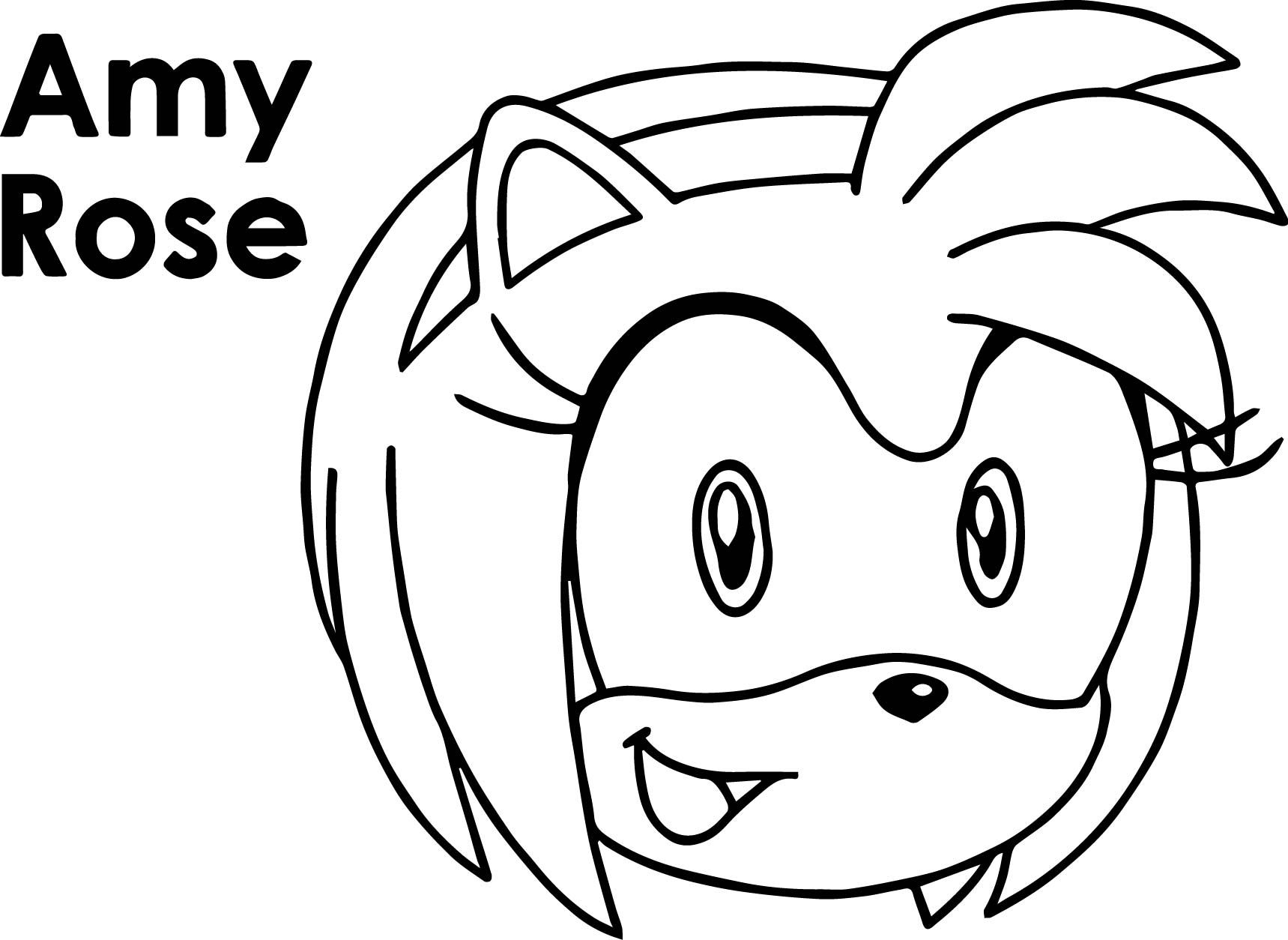 Amy Rose Printable Coloring Page