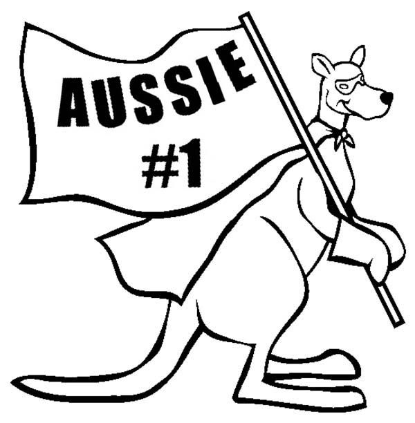 Aussie Kangaroo Coloring Pages