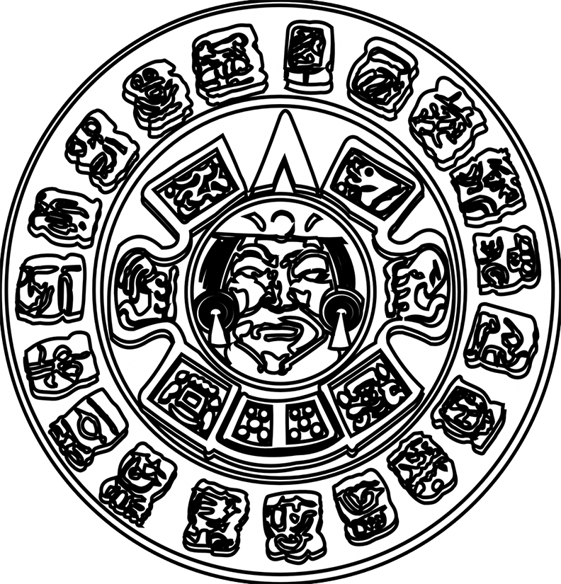 Aztec Mandala Coloring Page