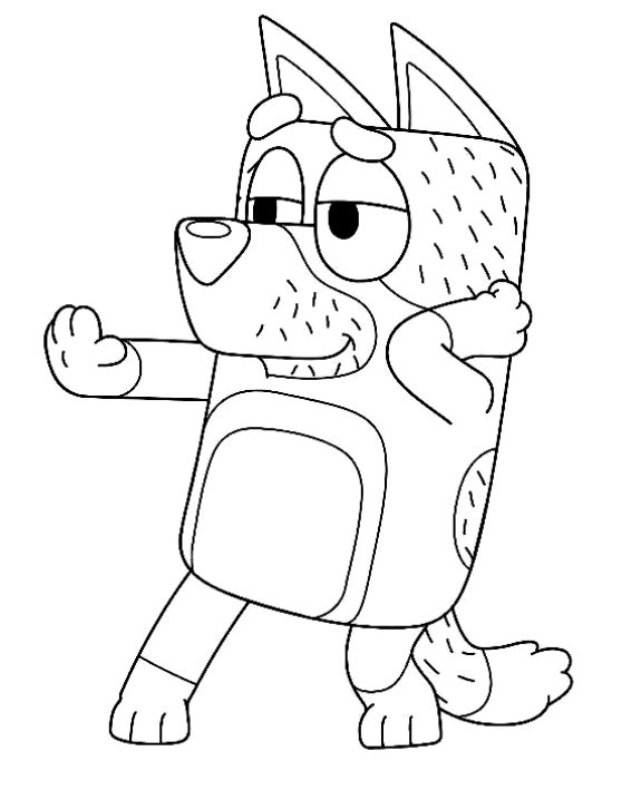 Bluey Coloring Page Drawing Image