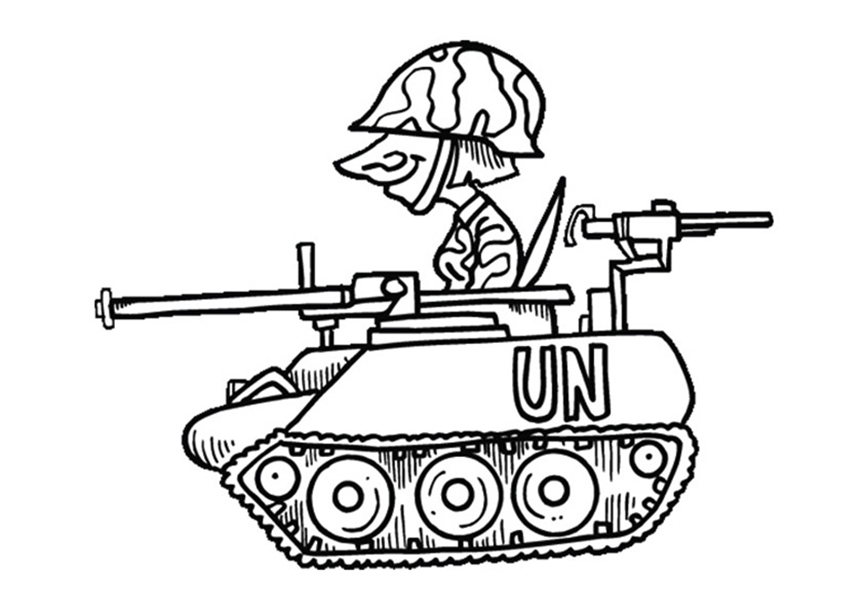 Cartoon Army Tank Coloring Pages