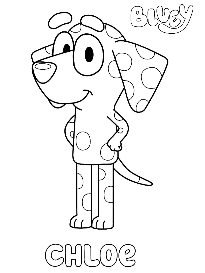 Chloe Bluey Coloring Pages