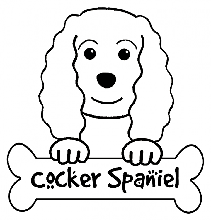 Cocker Spaniel Coloring Sheet