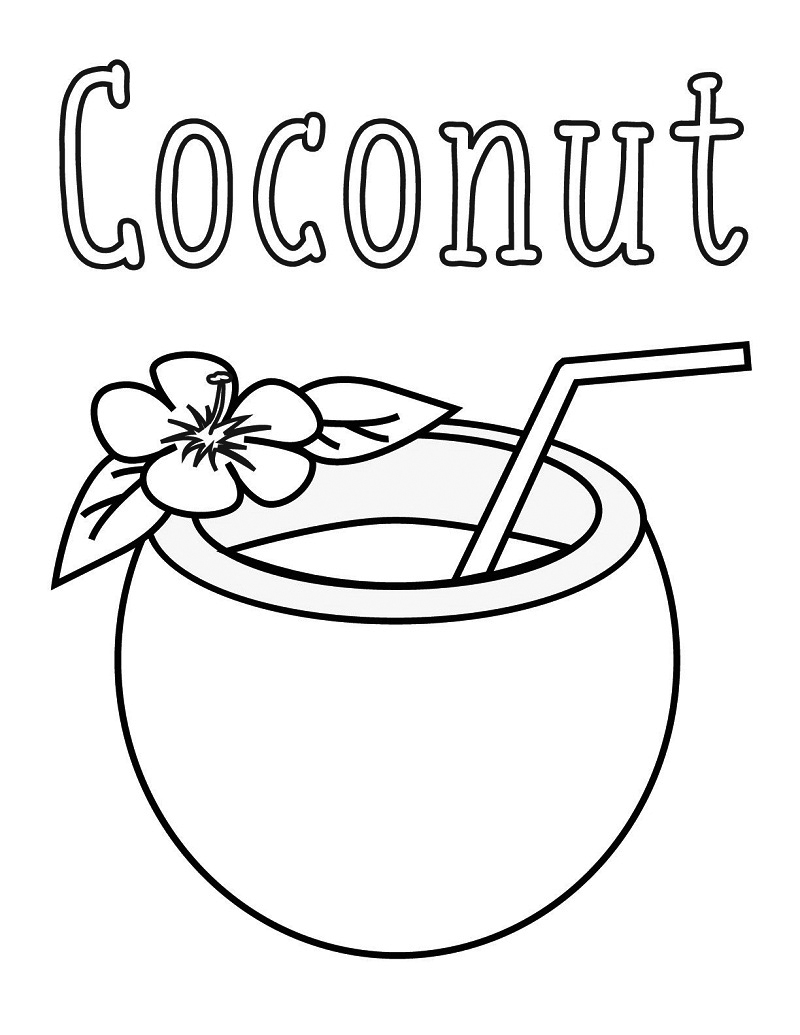 Coconut Drink Printable Sheet