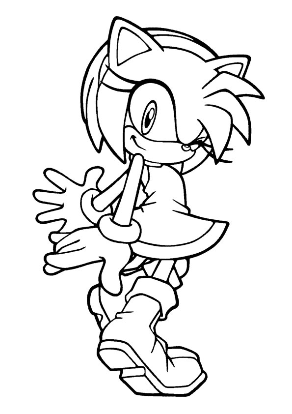 Amy Rose Coloring Pages Printable for Free Download