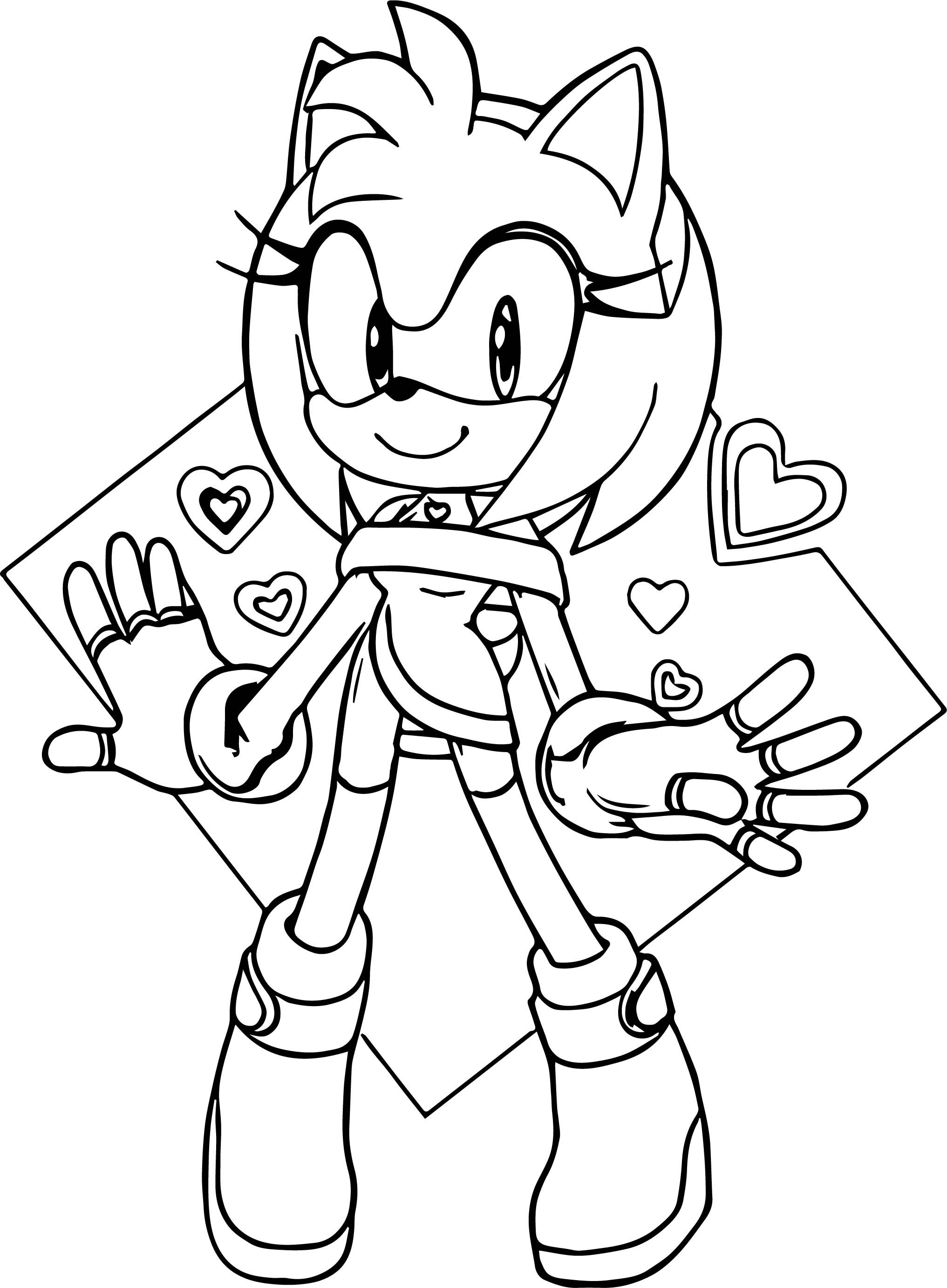 Amy Rose Coloring Pages.