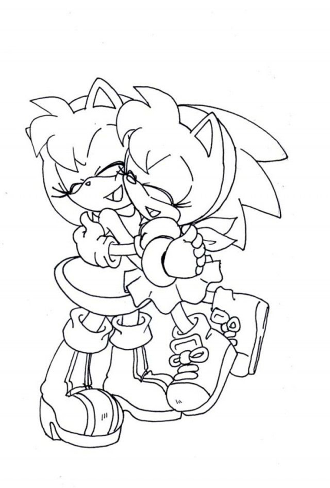 Cute Sonic Coloring Page
