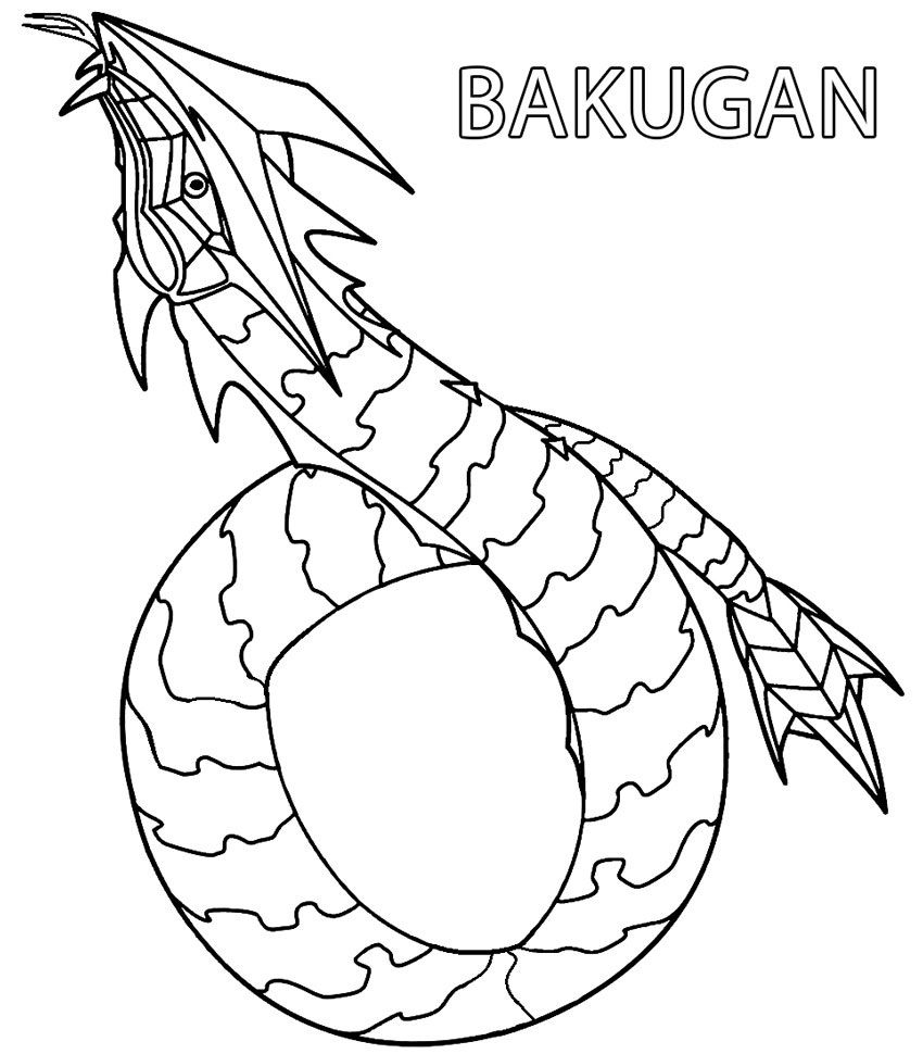 Drago Bakugan Battle Brawlers Coloring Page